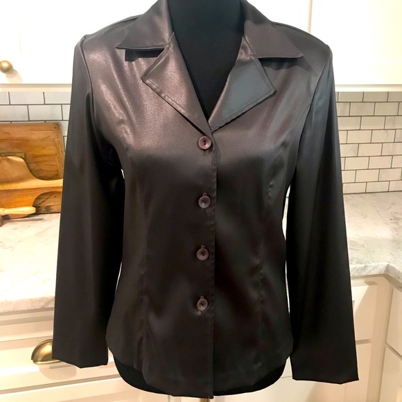 JKLA California Tops - Vintage JKLA California Womens Size 10 Blouse Brown Button Down Excellent